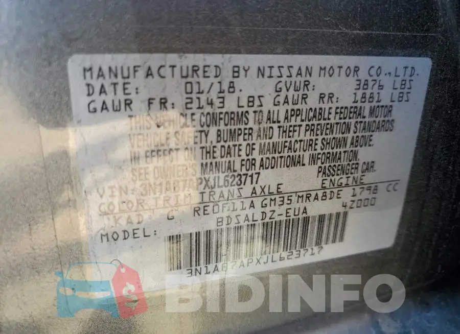 3N1AB7APXJL623717 Photo# 12