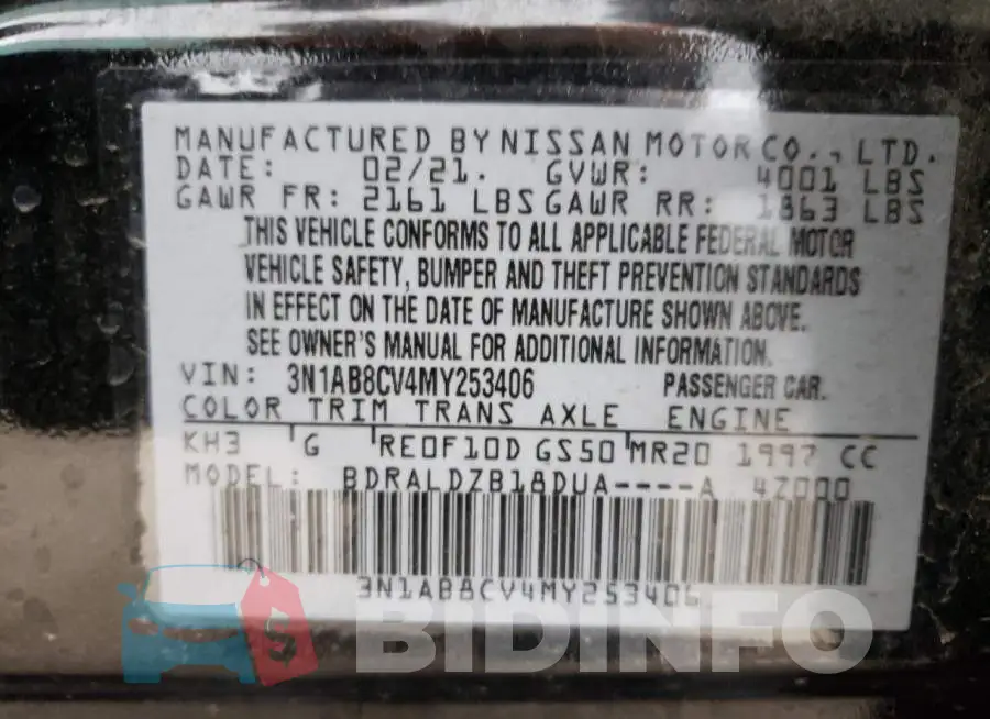 3N1AB8CV4MY253406 Photo# 12