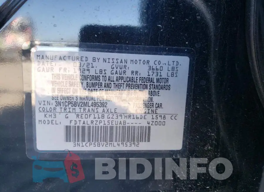 3N1CP5BV2ML495392 Photo# 12