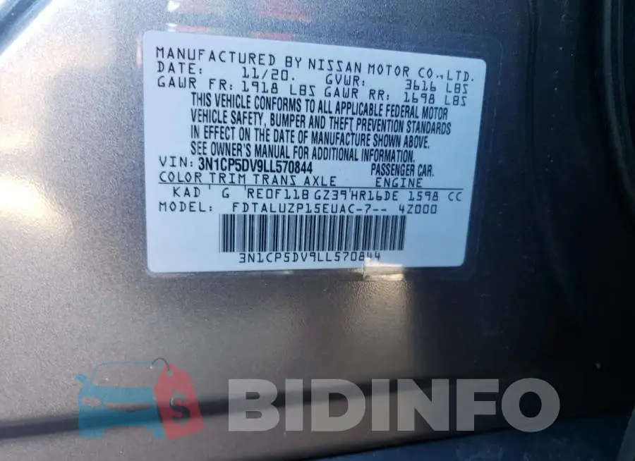 3N1CP5DV9LL570844 Photo# 14