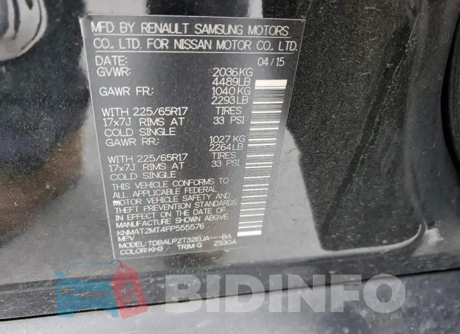 KNMAT2MT4FP555576 Photo# 13