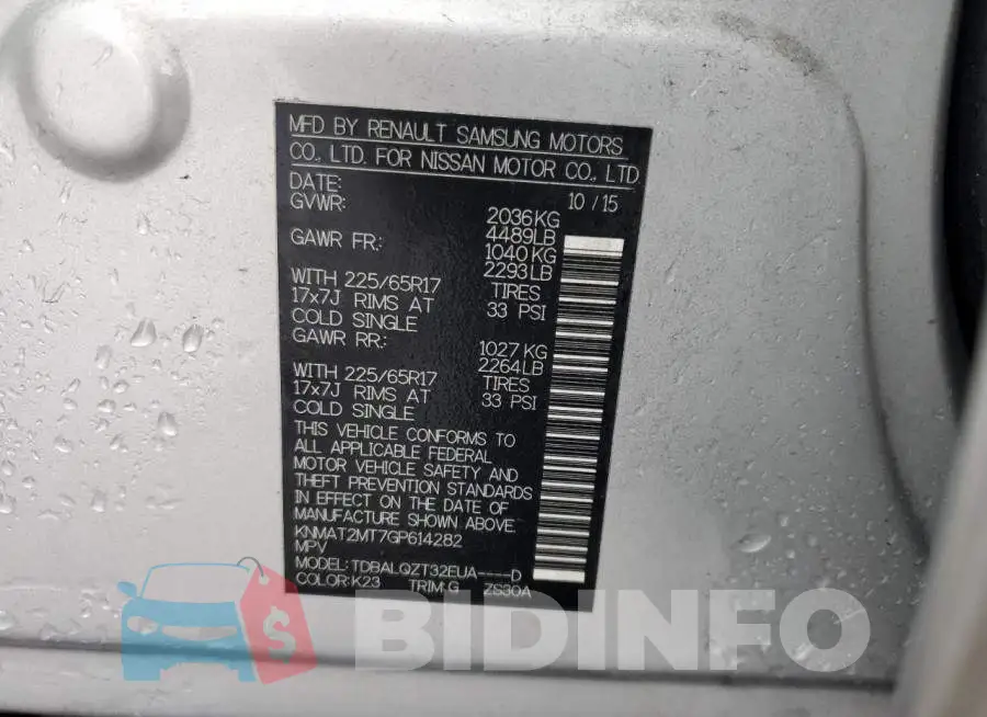 KNMAT2MT7GP614282 Photo# 12