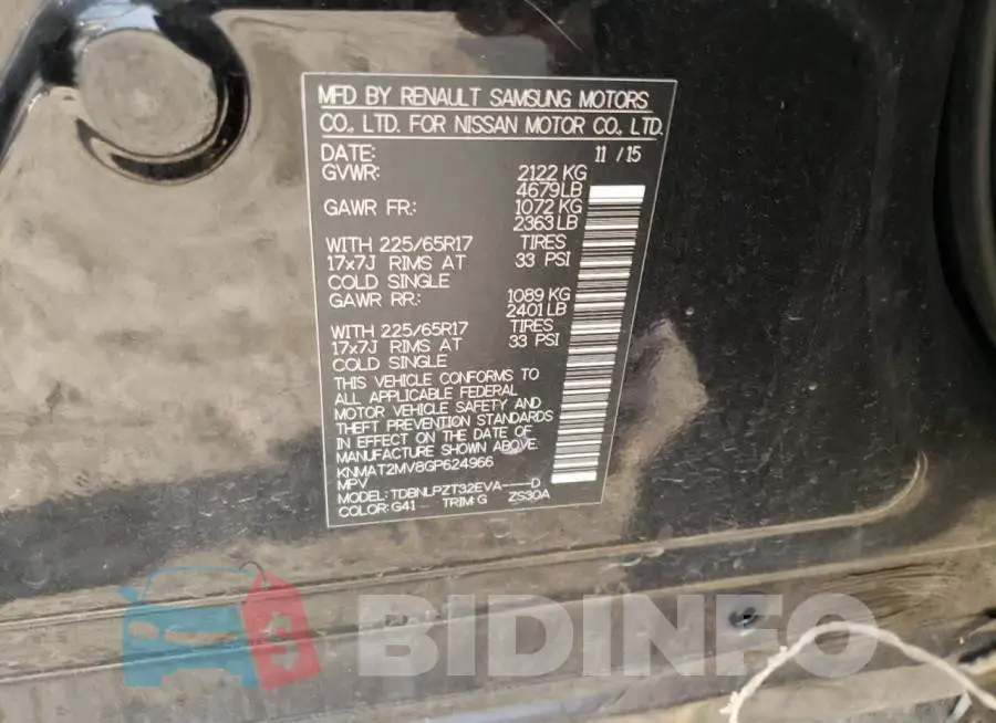 KNMAT2MV8GP624966 Photo# 13