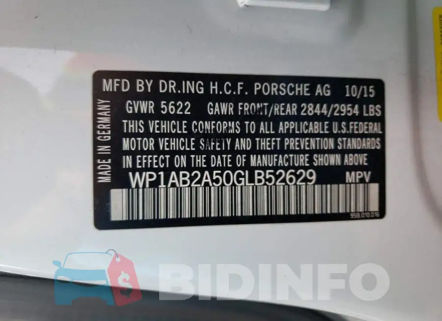 WP1AB2A50GLB52629 Photo# 12
