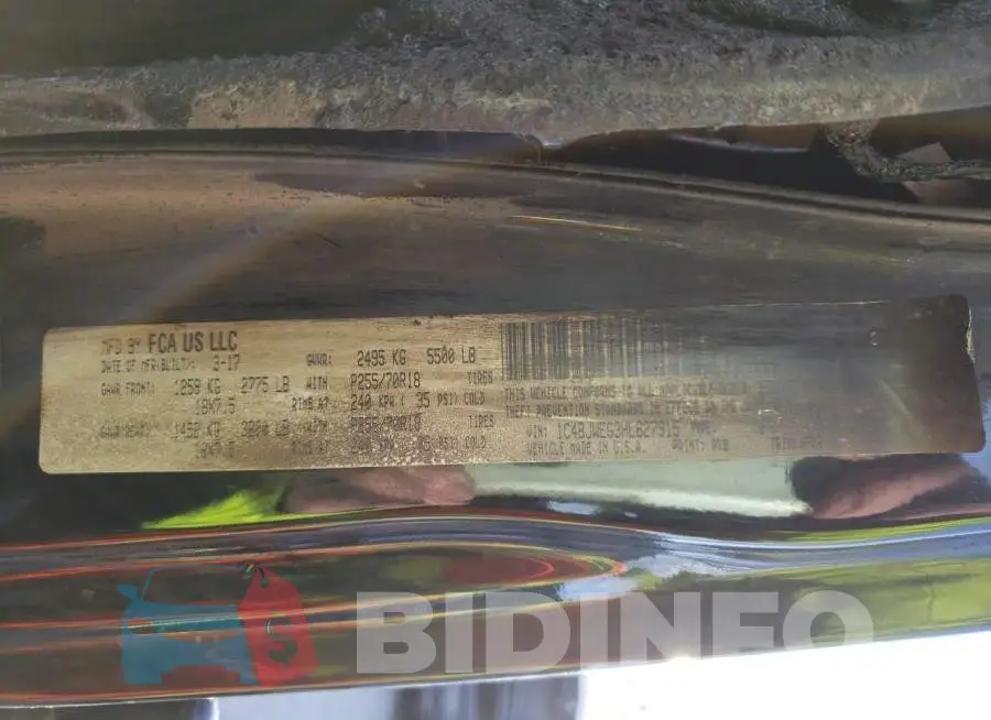 1C4BJWEG3HL627915 Photo# 10