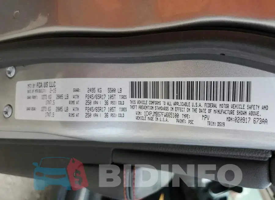1C4PJMBS7FW665100 Photo# 13