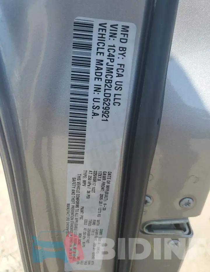 1C4PJMCB2LD629921 Photo# 12