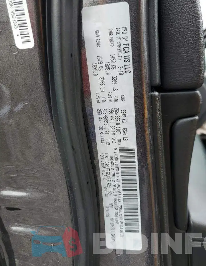 1C4RJFBG2JC331423 Photo# 13
