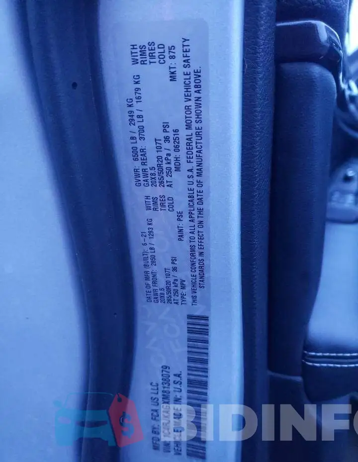 1C4RJKAGXM8138079 Photo# 13