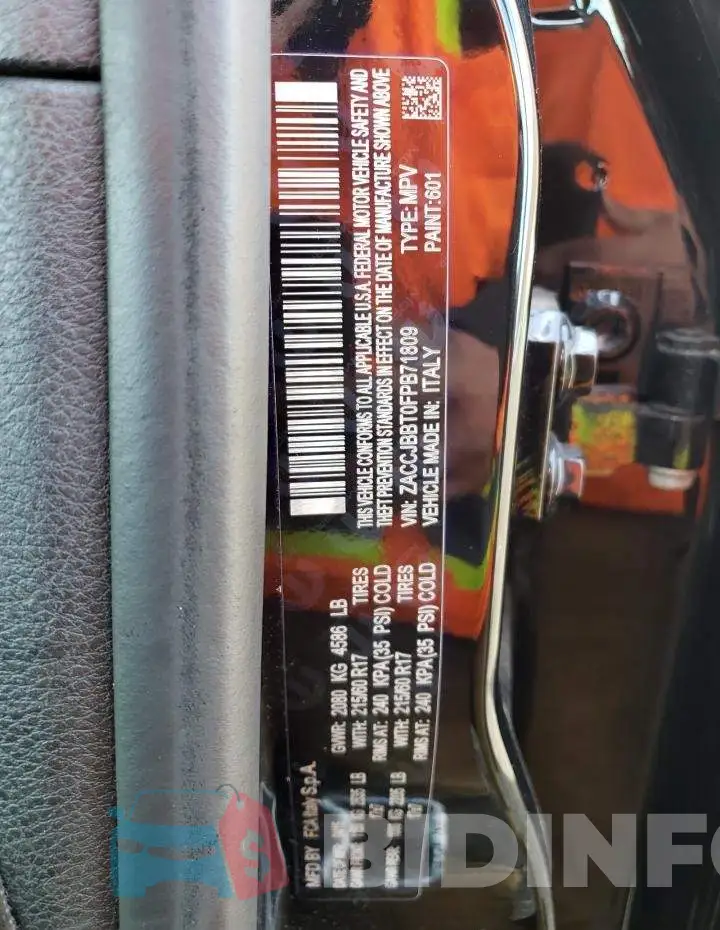 ZACCJBBT0FPB71809 Photo# 12
