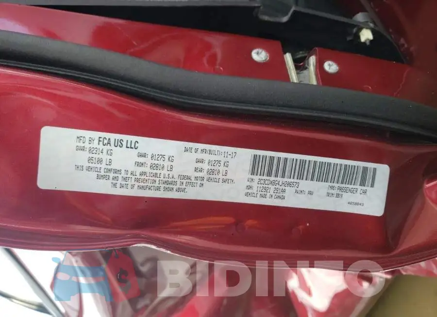 2C3CDXBG4JH206573 Photo# 13
