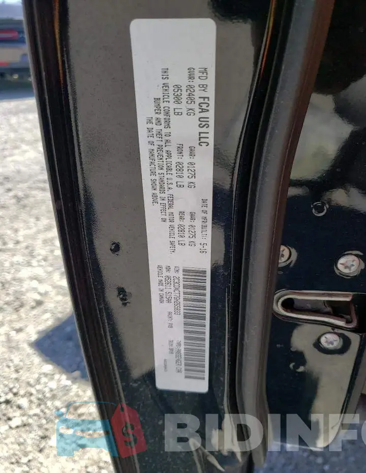 2C3CDXCT7GH265833 Photo# 12