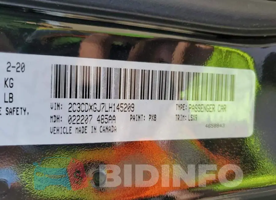 2C3CDXGJ7LH145209 Photo# 10