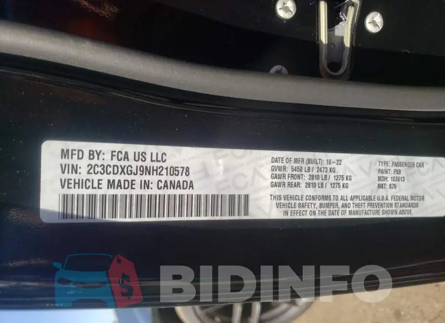 2C3CDXGJ9NH210578 Photo# 13