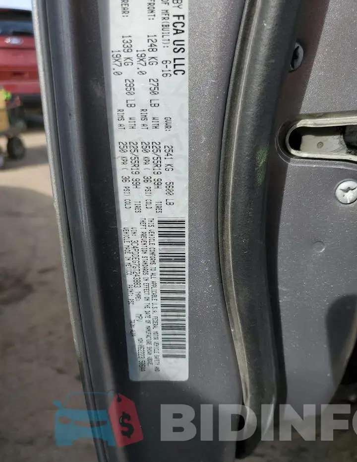 3C4PDDEG7GT243883 Photo# 13