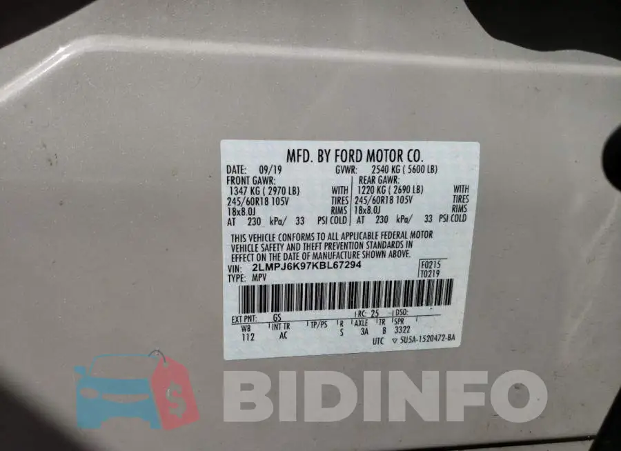 2LMPJ6K97KBL67294 Photo# 12
