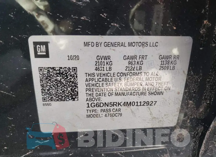 1G6DN5RK4M0112927 Photo# 13