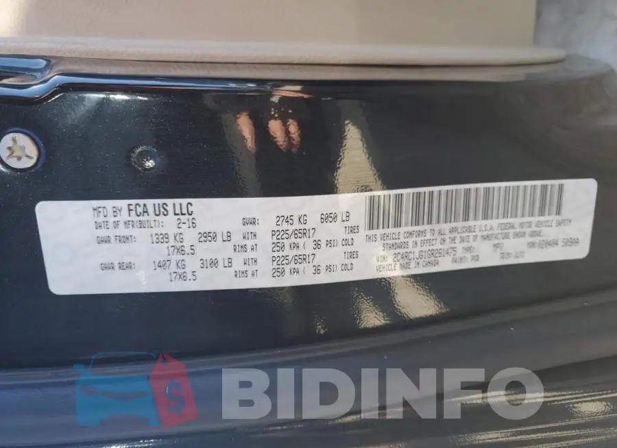 2C4RC1JG1GR261475 Photo# 14