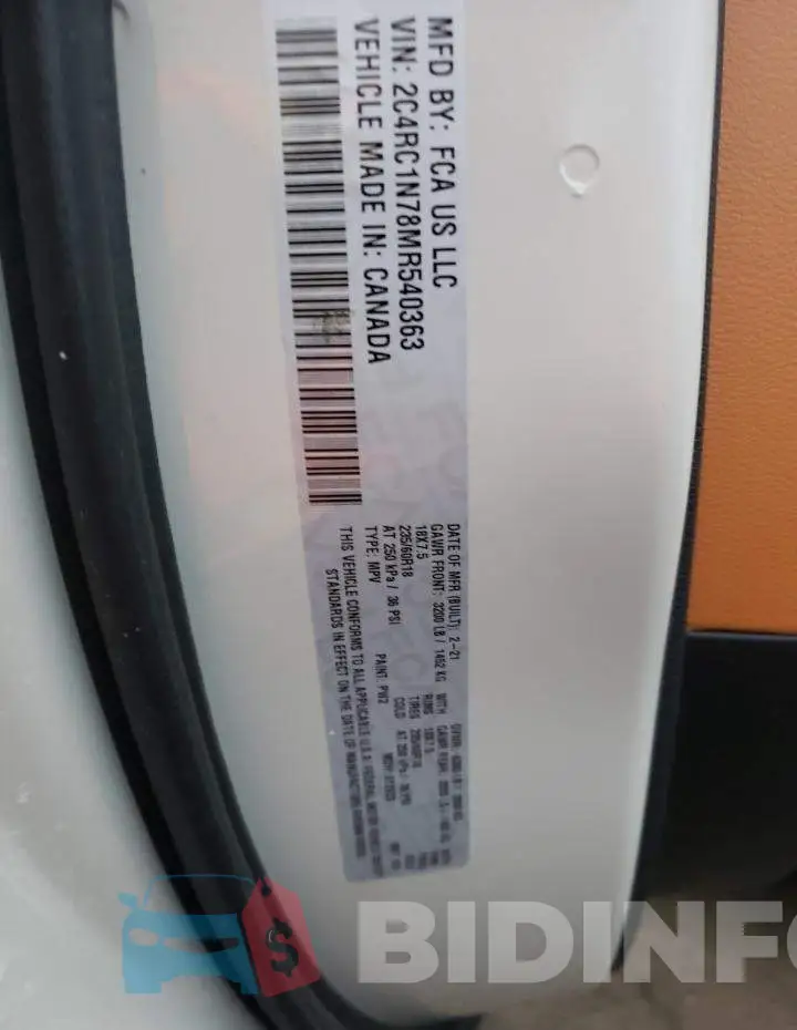 2C4RC1N78MR540363 Photo# 13