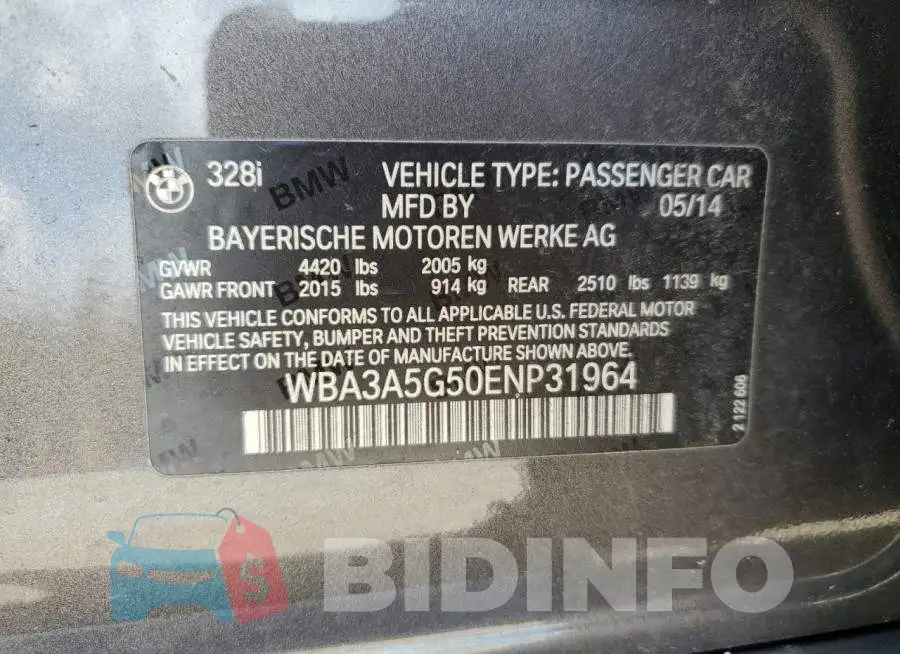 WBA3A5G50ENP31964 Photo# 12
