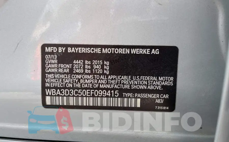 WBA3D3C50EF099415 Photo# 10