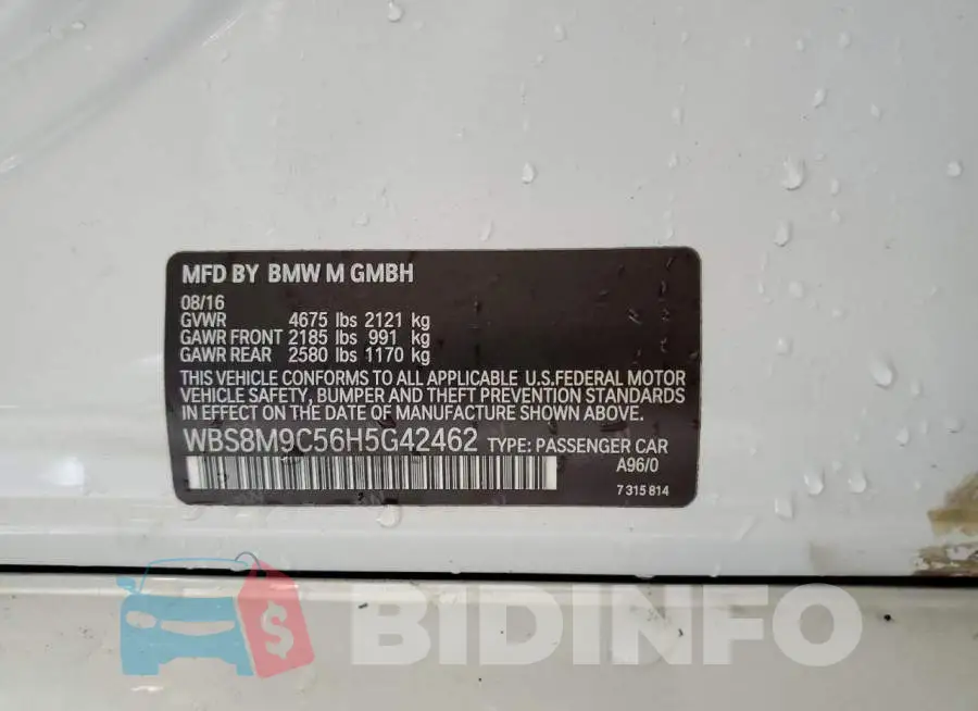 WBS8M9C56H5G42462 Photo# 12