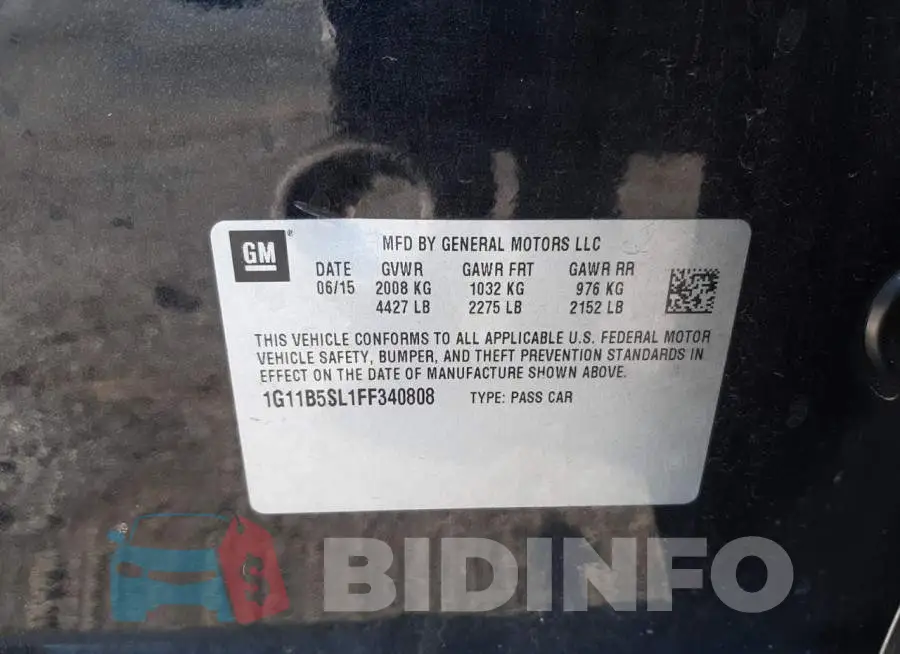 1G11B5SL1FF340808 Photo# 12