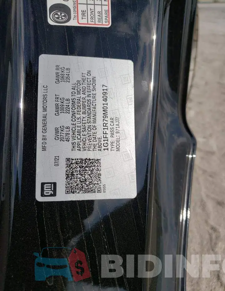 1G1FF1R79M0140917 Photo# 12