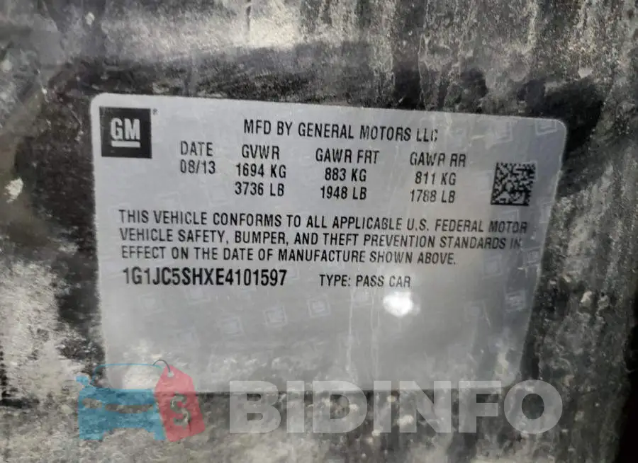 1G1JC5SHXE4101597 Photo# 12