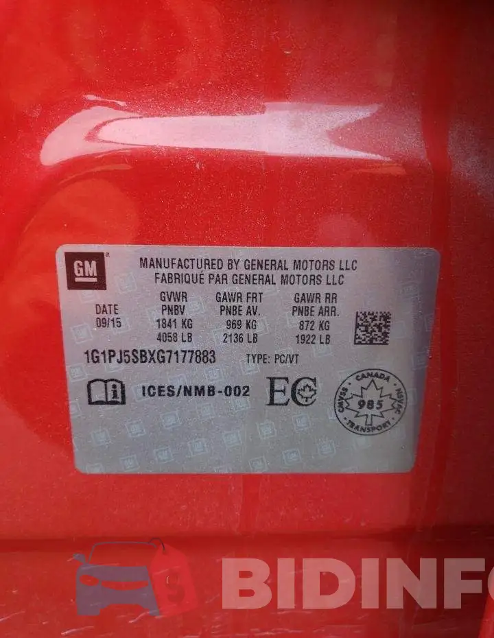 1G1PJ5SBXG7177883 Photo# 13