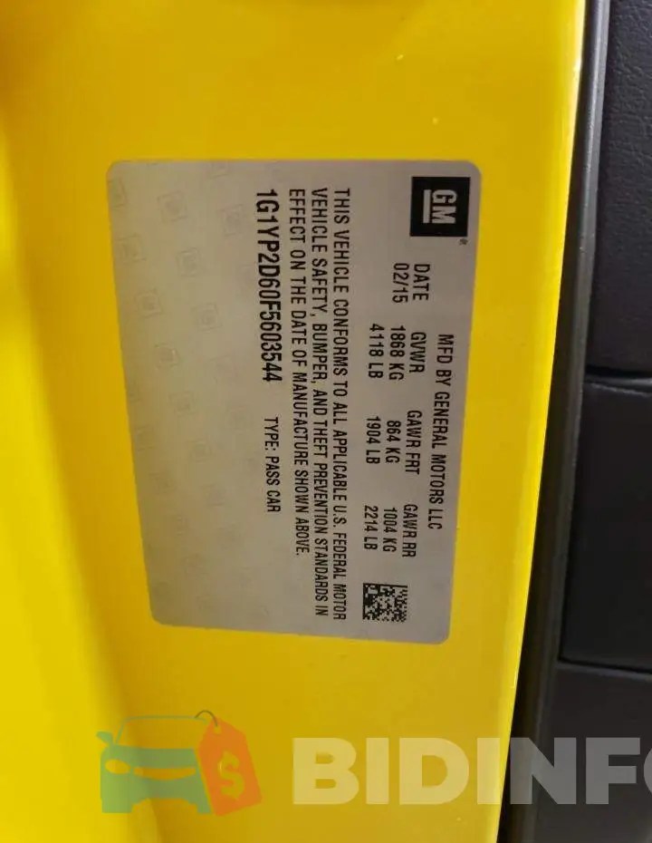 1G1YP2D60F5603544 Photo# 12