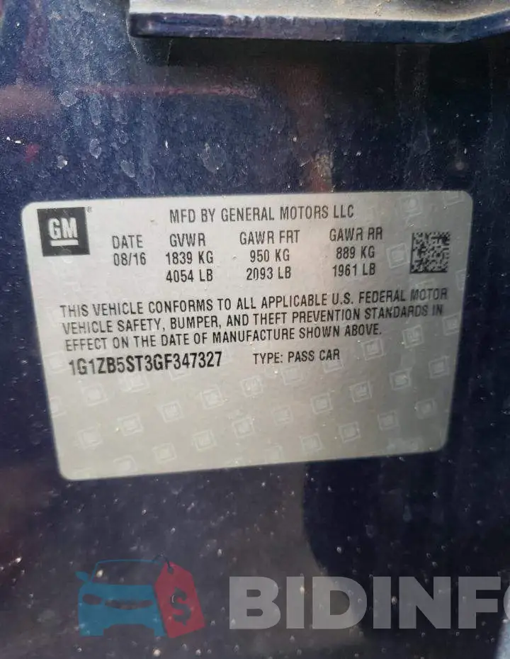 1G1ZB5ST3GF347327 Photo# 12