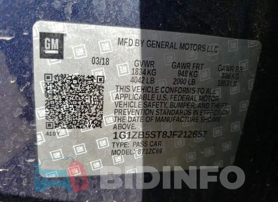 1G1ZB5ST8JF212657 Photo# 13