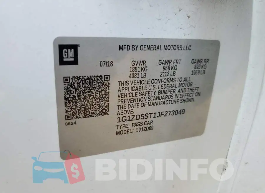 1G1ZD5ST1JF273049 Photo# 13