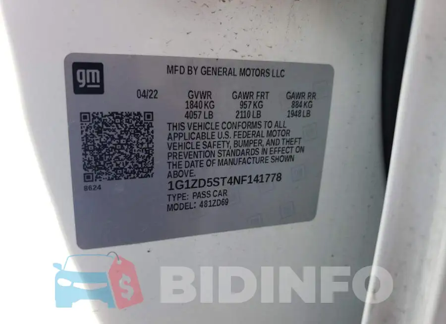 1G1ZD5ST4NF141778 Photo# 13