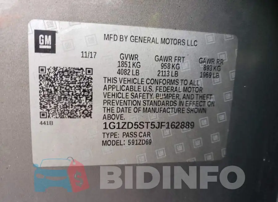 1G1ZD5ST5JF162889 Photo# 12