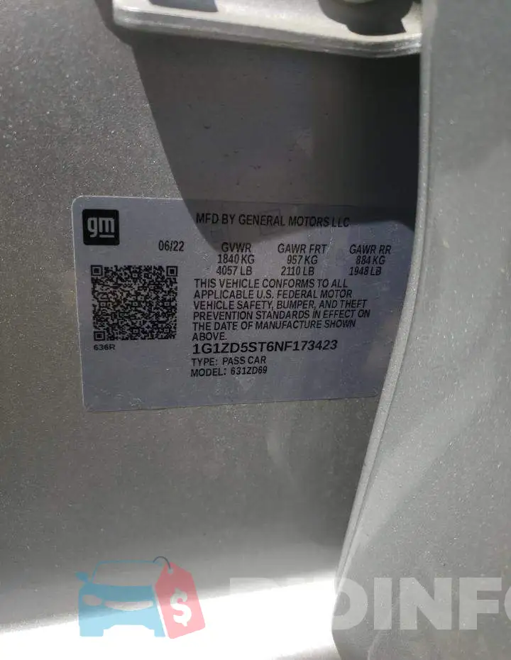 1G1ZD5ST6NF173423 Photo# 12