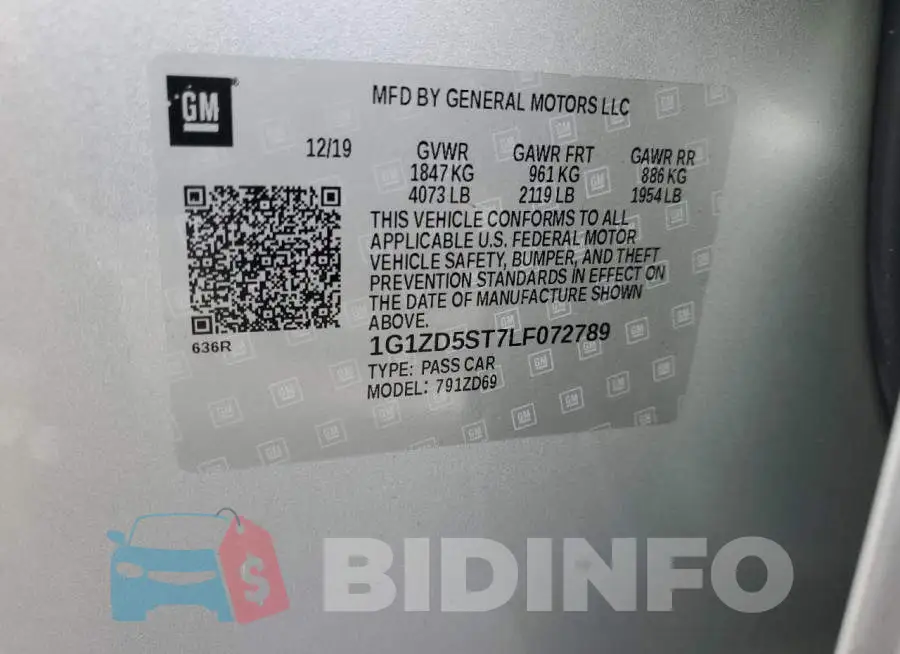 1G1ZD5ST7LF072789 Photo# 12