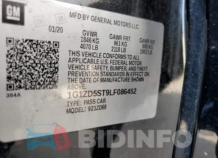 1G1ZD5ST9LF086452 Photo# 12