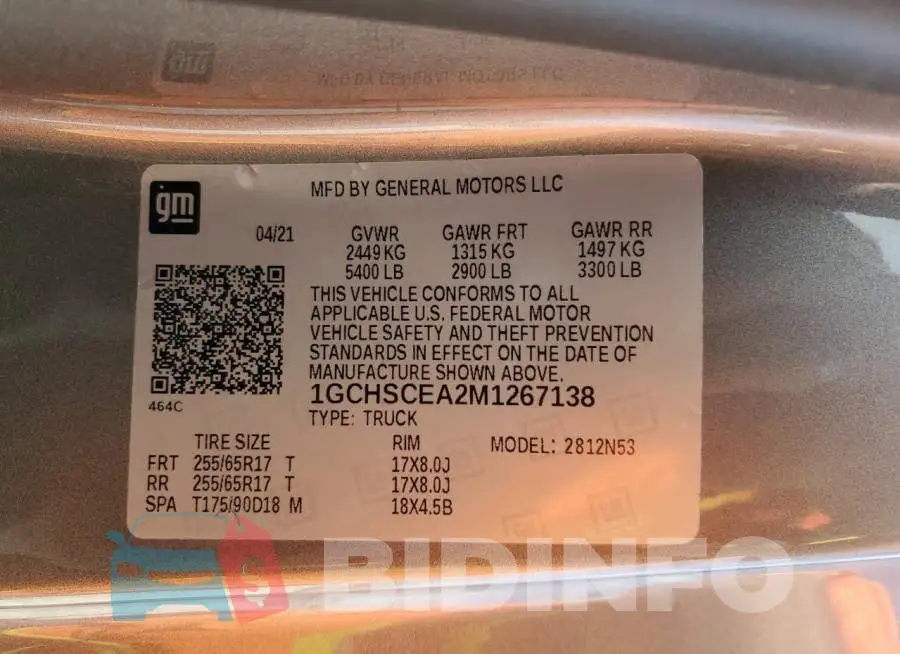 1GCHSCEA2M1267138 Photo# 12