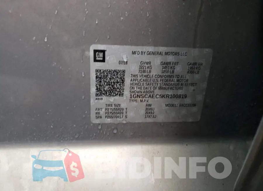 1GNSCAEC5KR100819 Photo# 13