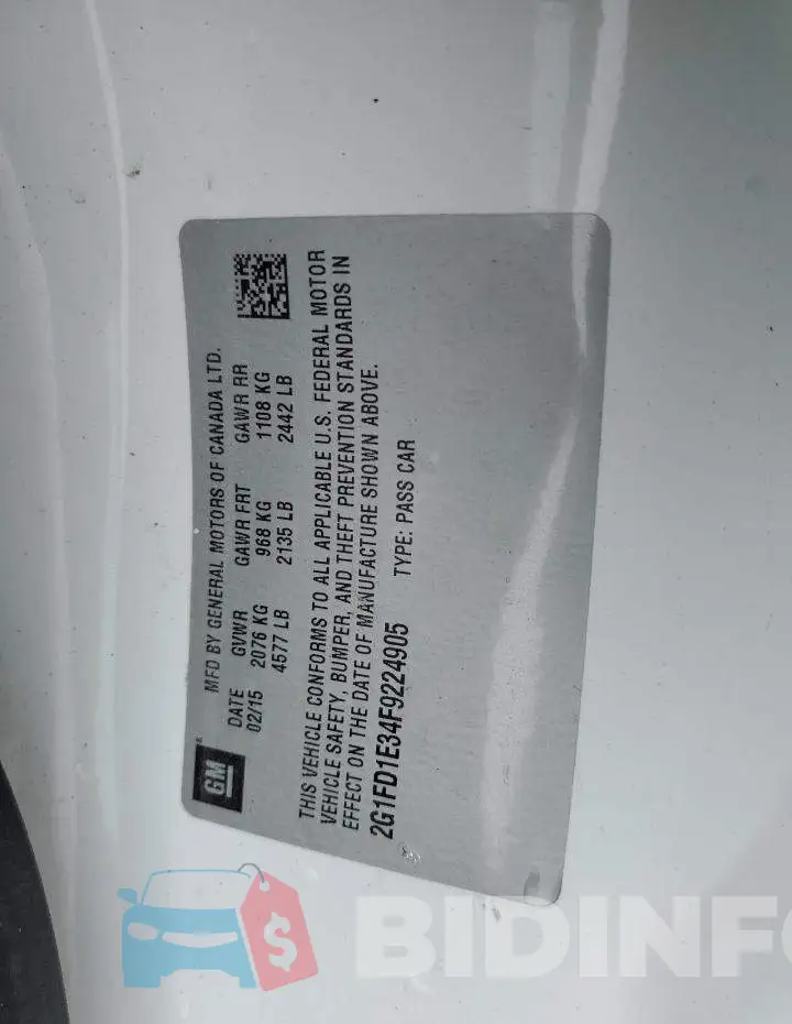 2G1FD1E34F9224905 Photo# 12