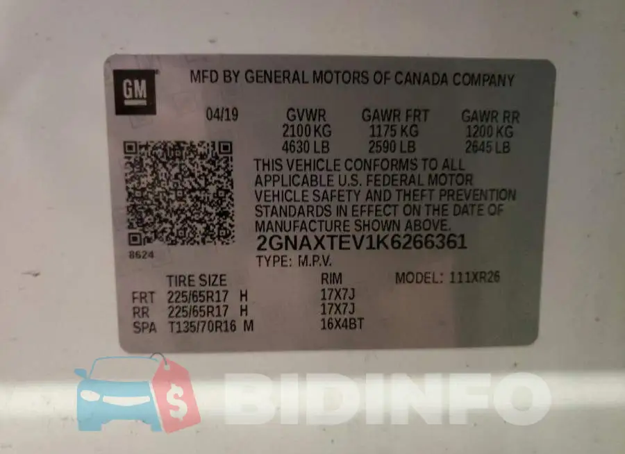 2GNAXTEV1K6266361 Photo# 13