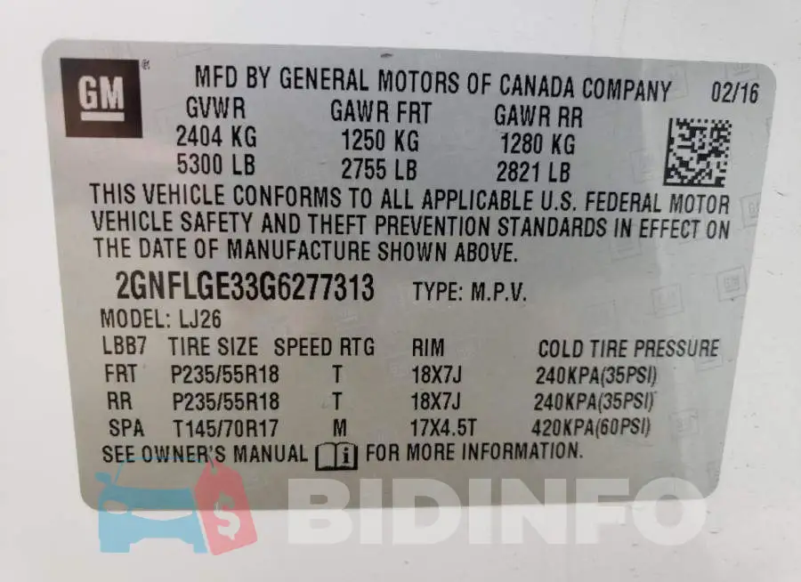 2GNFLGE33G6277313 Photo# 14