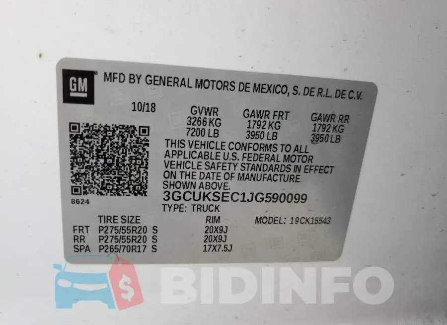 3GCUKSEC1JG590099 Photo# 12