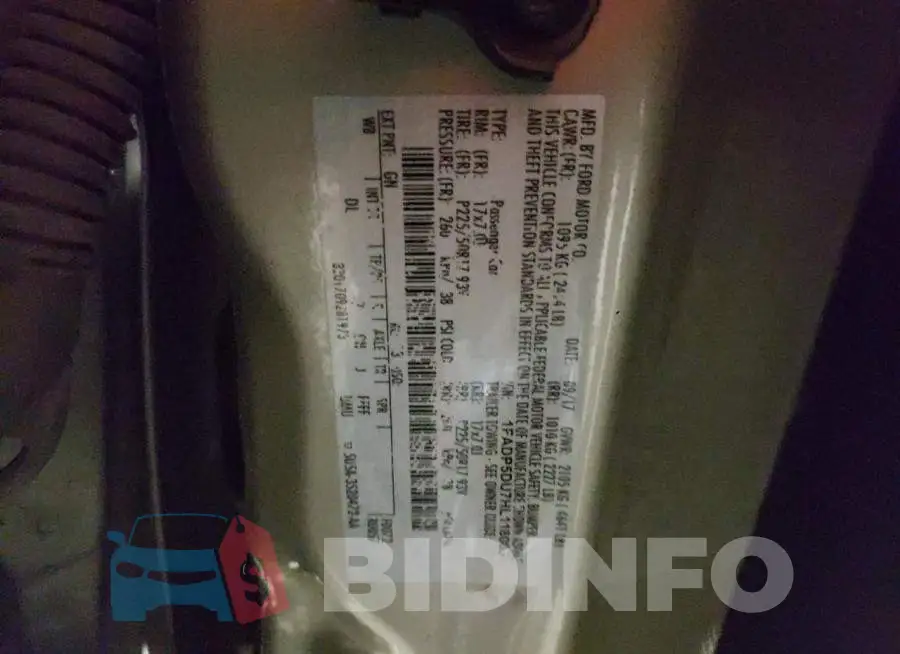 1FADP5DU7HL118005 Photo# 12