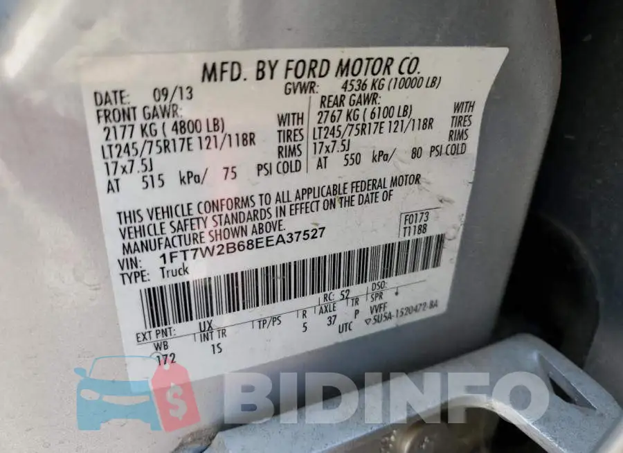 1FT7W2B68EEA37527 Photo# 12