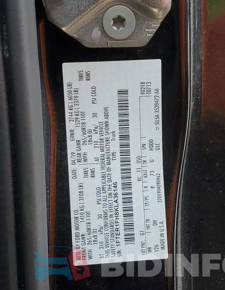 1FTER1FH8KLA36146 Photo# 12