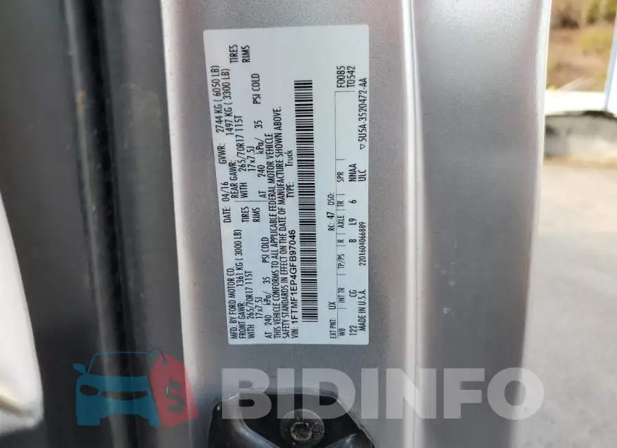 1FTMF1EP4GFB97046 Photo# 12