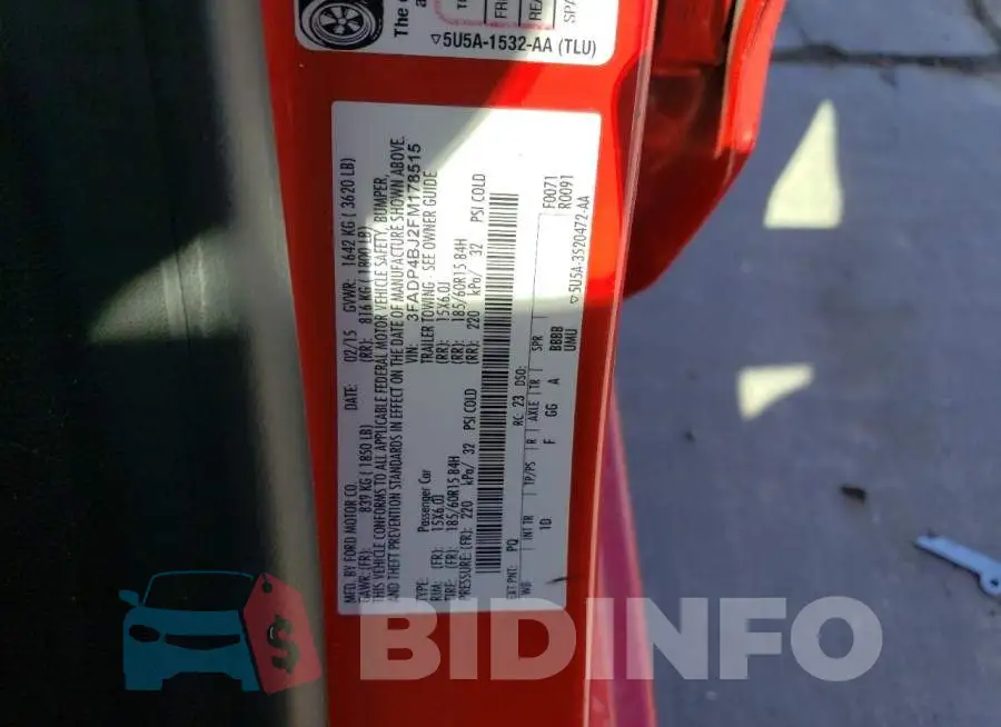 3FADP4BJ2FM178515 Photo# 12